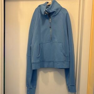 Lululemon Scuba oversized funnel half zip blue in size M/L